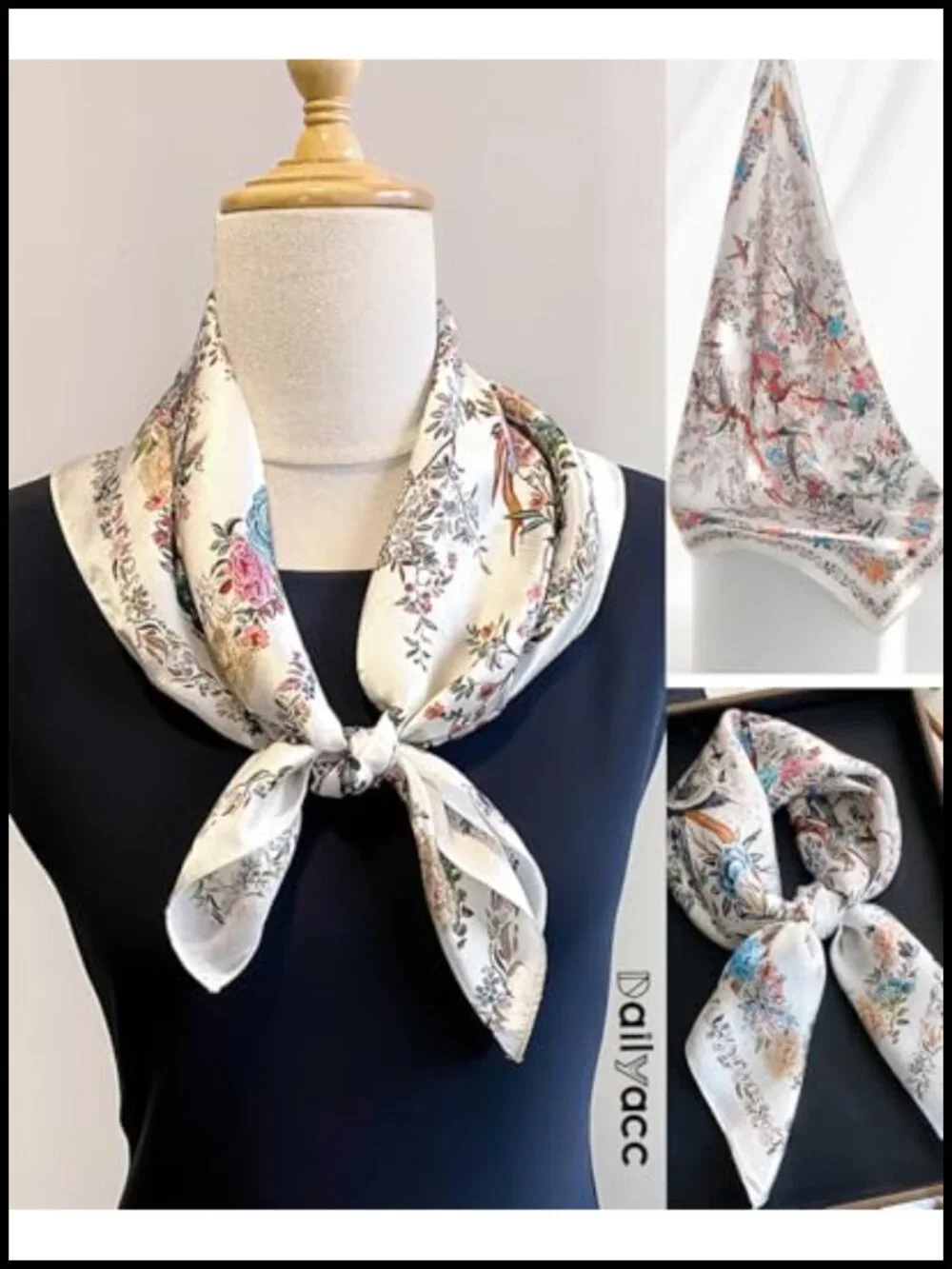 Lightweight Silk Satin Fashion Scarf - 27.5
